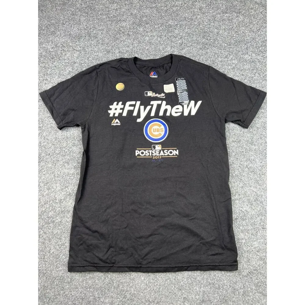 NWT Majestic Chicago Cubs Fly The W 2015 Postseason Medium #901